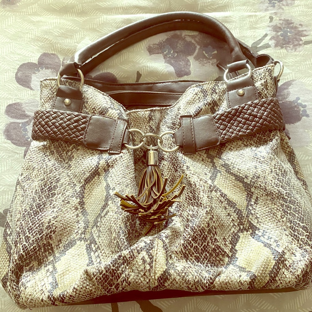 Snakeskin tote